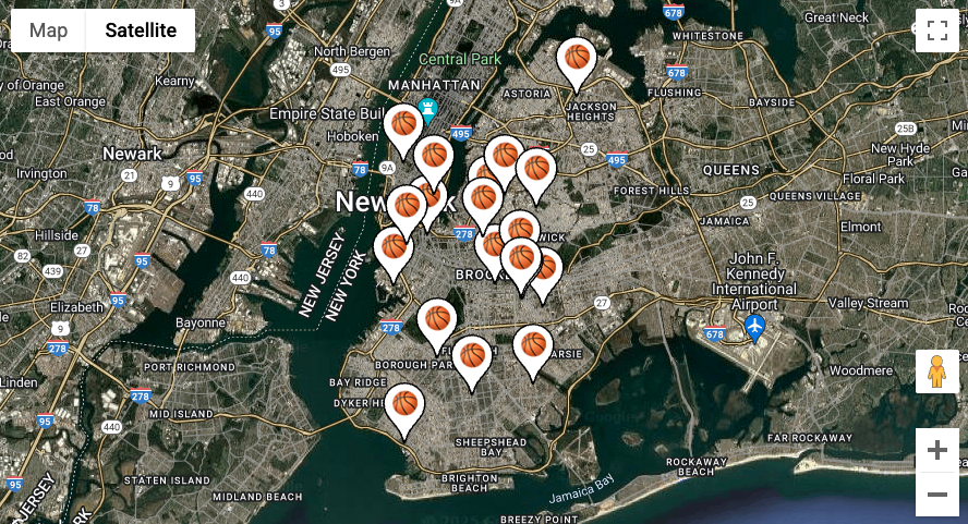 Google Maps Basketball Court Finder